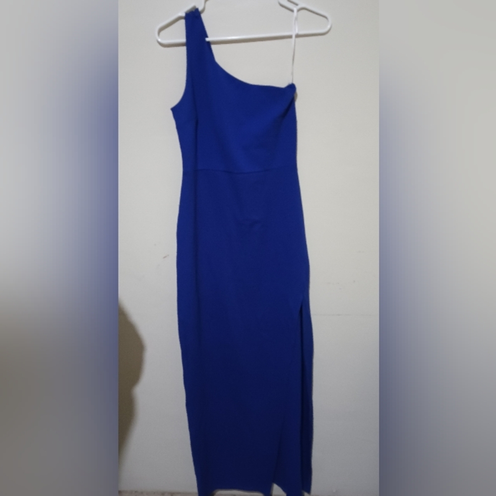 Lulu's Strapless Cobalt Blue Sheath Dress